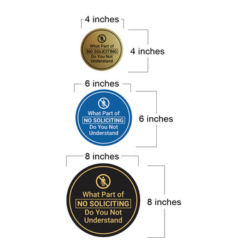 Circle What Part of No Soliciting Do You Not Understand Wall or Door Sign